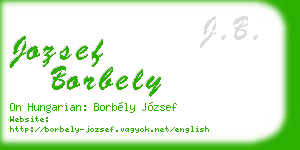 jozsef borbely business card