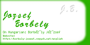 jozsef borbely business card